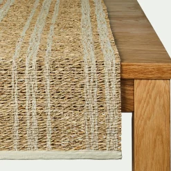 Chemin De Table*alinea Chemin de table en paille et coton - 50x150cm Naturel