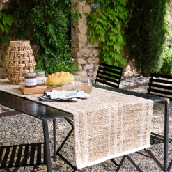 Chemin De Table*alinea Chemin de table en paille et coton - 50x150cm Naturel