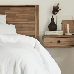 Table De Chevet*alinea Chevet suspendu en acacia L45xl25xH16cm - Bois clair