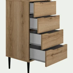 Commode & Chiffonnier*alinea Chiffonnier 4 tiroirs en bois - Bois clair