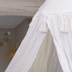 Bureau Enfant|Linge Pour Bébé*alinea Ciel de lit en gaze de coton H220cm - Blanc