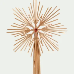 Suspension De Noël|Boule De Noël*alinea Cimier étoile en paille H30cm - Naturel