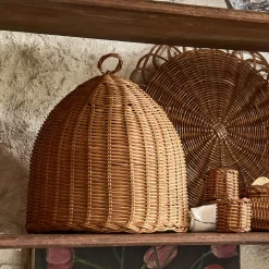 Plateau*alinea Cloche en rotin D26cm - Marron