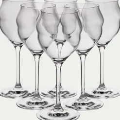 Verre À Pied|Flûte Et Coupe De Champagne*alinea Coffret de 6 flûtes à champagne en cristallin 30cl - Transparent