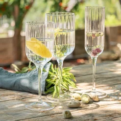 Verre À Pied|Flûte Et Coupe De Champagne*alinea Coffret de 4 flûtes à champagne en cristallin 21cl - Transparent