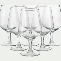 Verre À Pied|Verre À Cocktail*alinea Coffret de 6 verres à bière en verre 38cl - Transparent