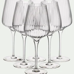 Verre À Pied|Verre À Vin*alinea Coffret de 6 verres à pied tulipe en cristallin 45cl - Transparent