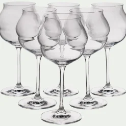 Verre À Pied|Verre À Vin*alinea Coffret de 6 verres à pied en cristallin 40cl - Transparent