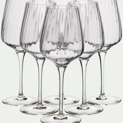 Verre À Pied|Verre À Vin*alinea Coffret de 6 verres à pied tulipe en cristallin 35cl - Transparent