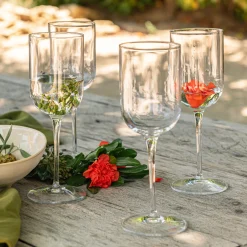 Verre À Pied|Verre À Vin*alinea Coffret de 4 verres à pied en cristallin 28cl - Transparent