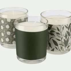 Coffret Parfum D'Ambiance|Bougie*alinea Coffret de trois bougies senteurs Jasmin, Notre Parfum et Fleur d'Oranger