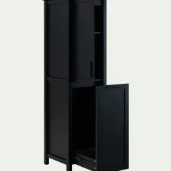 Colonne De Salle De Bain*alinea Colonne de salle de bain en bois de cèdre - H171cm Noir