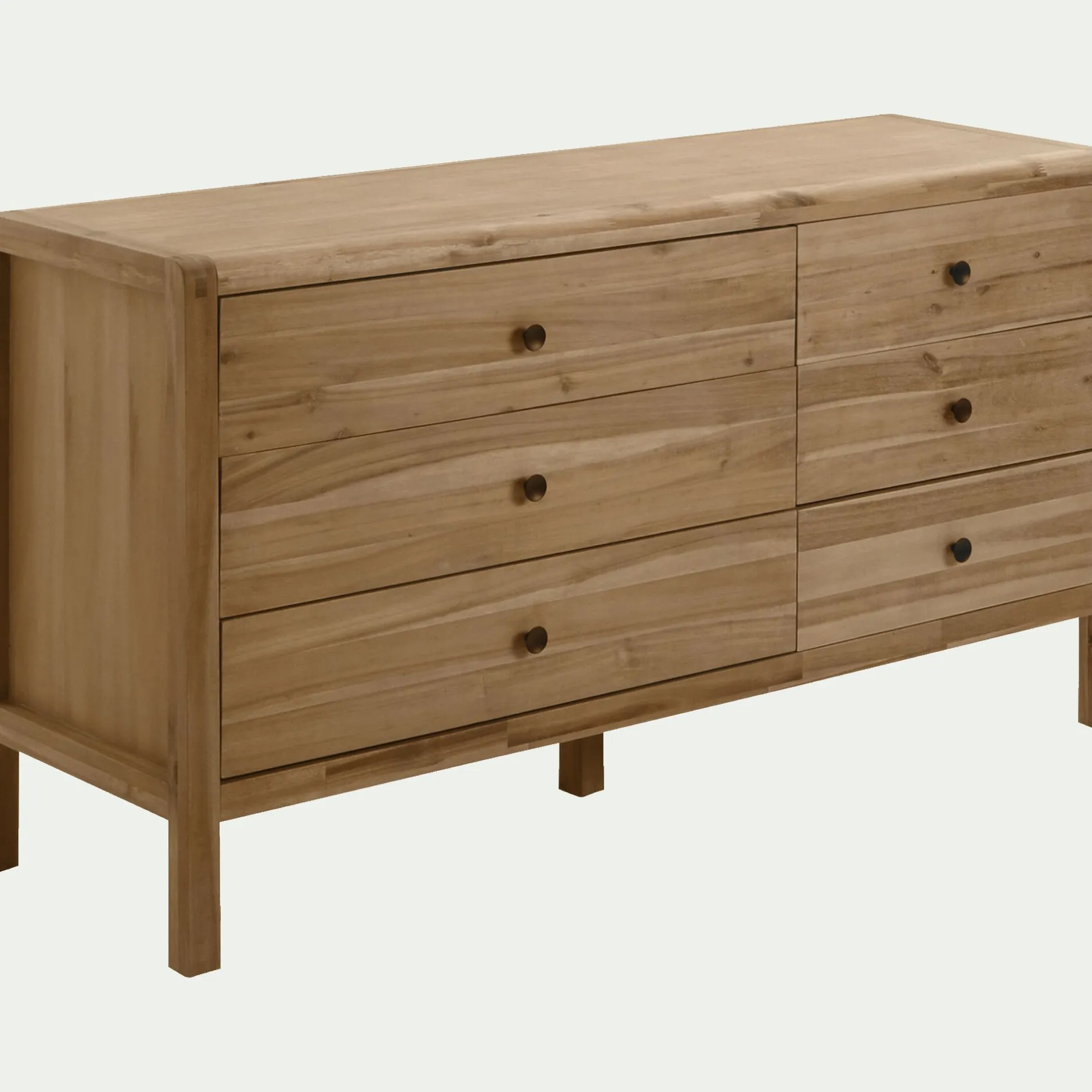 Commode & Chiffonnier*alinea Commode 6 tiroirs en acacia - Bois clair