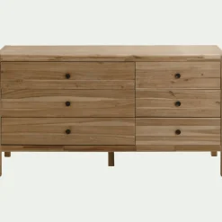 Commode & Chiffonnier*alinea Commode 6 tiroirs en acacia - Bois clair