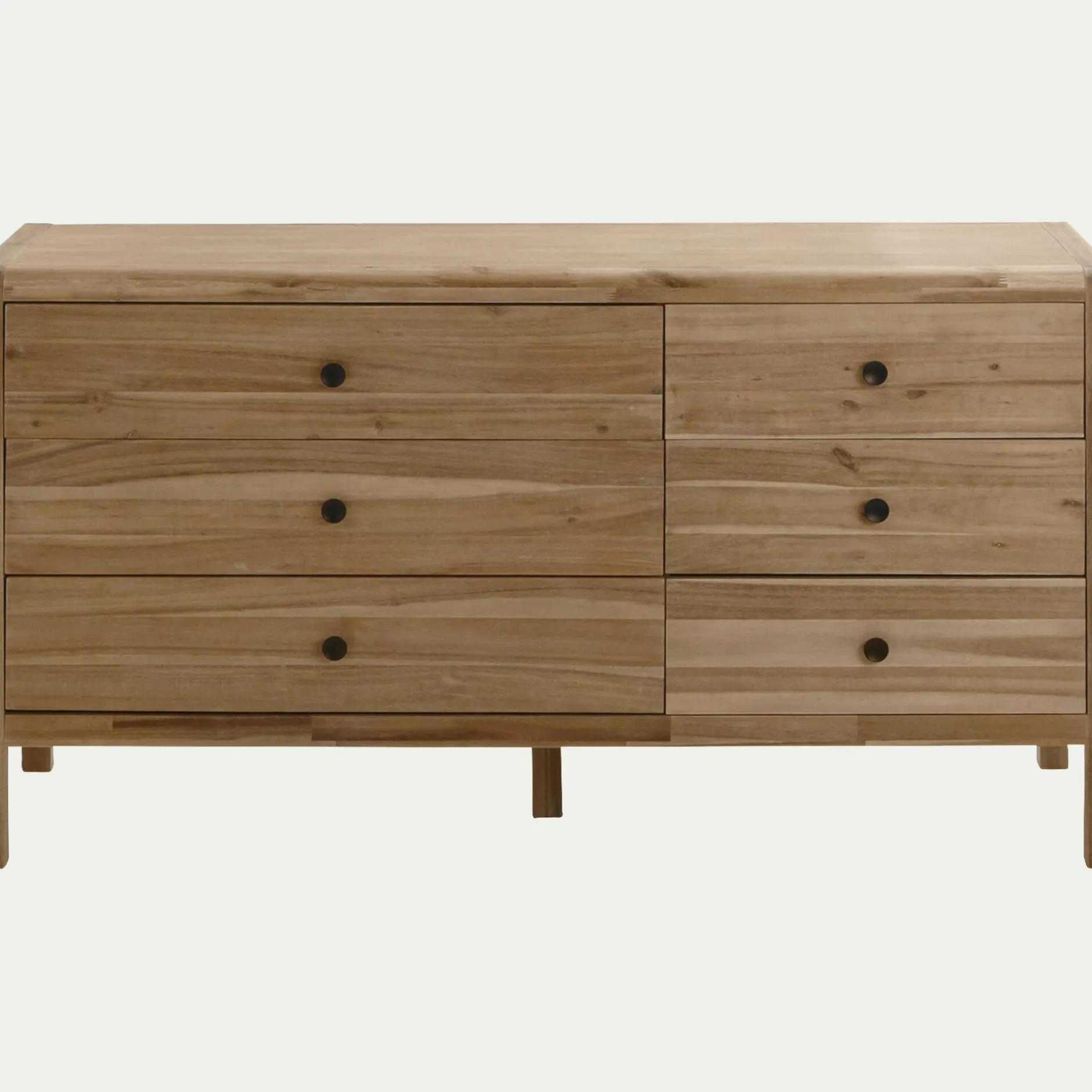 Commode & Chiffonnier*alinea Commode 6 tiroirs en acacia - Bois clair