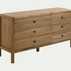 Commode & Chiffonnier*alinea Commode 6 tiroirs en acacia - Bois clair