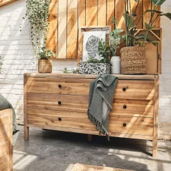 Commode & Chiffonnier*alinea Commode 6 tiroirs en acacia - Bois clair