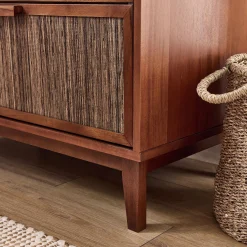 Commode & Chiffonnier*alinea Commode 3 tiroirs en acajou L80cm - Bois foncé