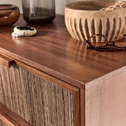 Commode & Chiffonnier*alinea Commode 3 tiroirs en acajou L80cm - Bois foncé