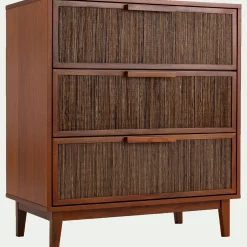 Commode & Chiffonnier*alinea Commode 3 tiroirs en acajou L80cm - Bois foncé