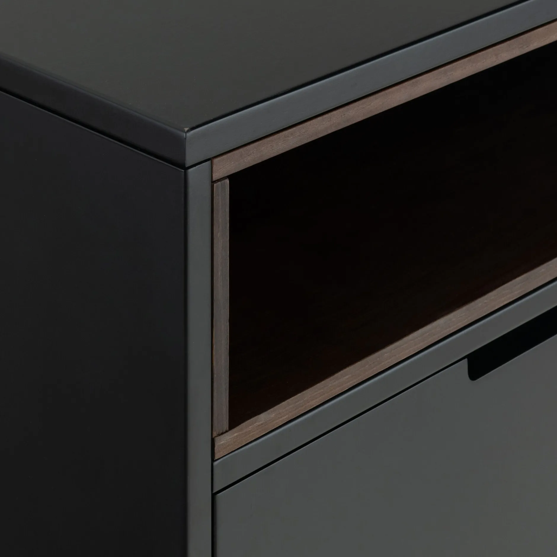 Commode & Chiffonnier*alinea Commode 3 tiroirs en bois - Noir