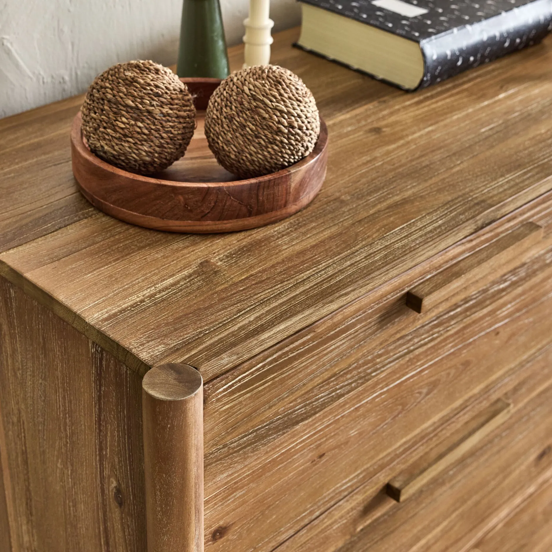 Commode & Chiffonnier*alinea Commode 6 tiroirs en bois d'acacia massif - Bois clair