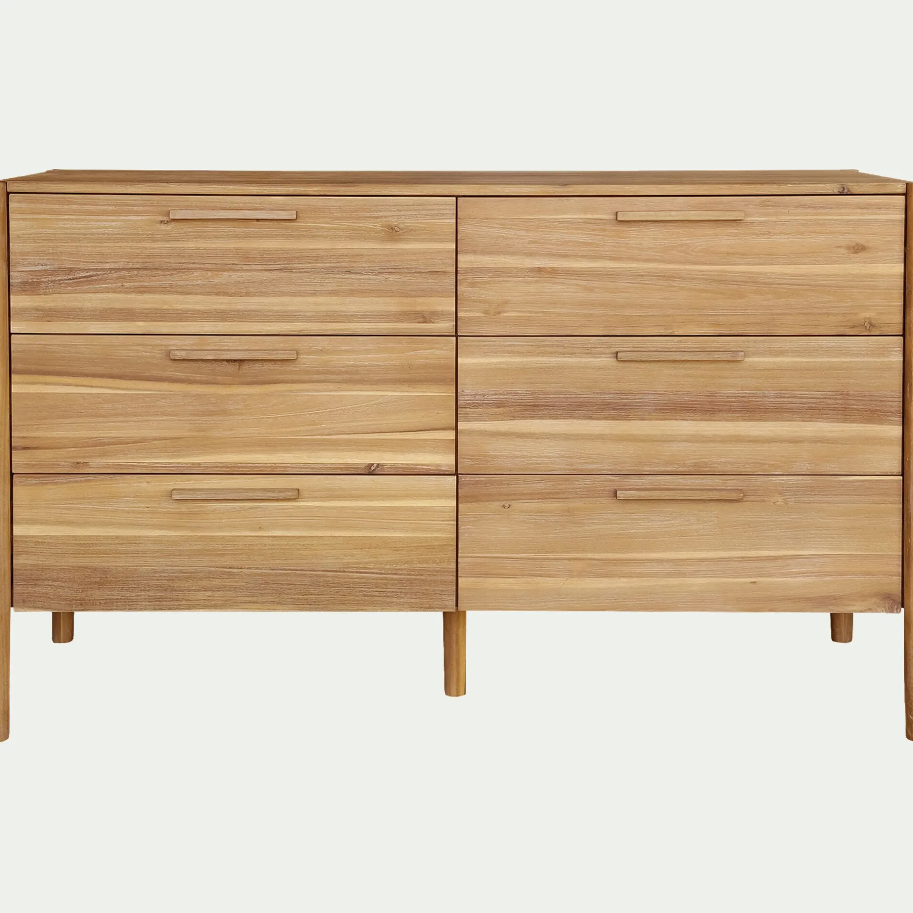 Commode & Chiffonnier*alinea Commode 6 tiroirs en bois d'acacia massif - Bois clair