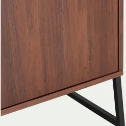 Meuble Tv*alinea Composition bibliothèque avec meuble TV en bois de noyer - Bois foncé