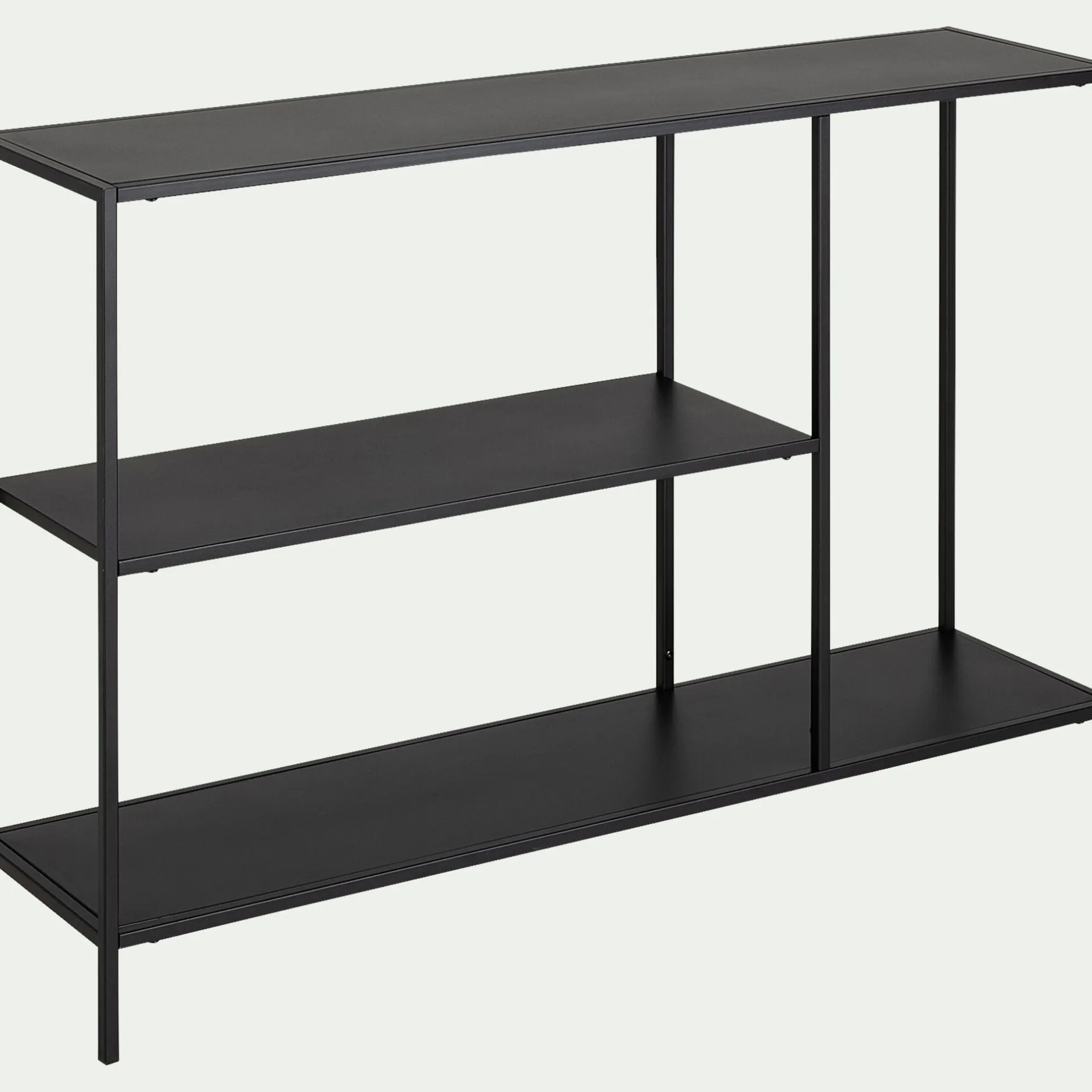 Console*alinea Console 3 plateaux en acier - Noir