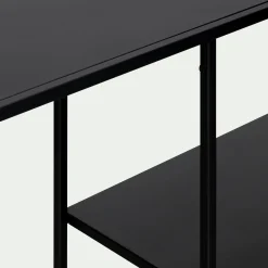 Console*alinea Console 3 plateaux en acier - Noir