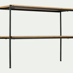 Console*alinea Console en bois et métal L100xl35xH77cm - Bois clair