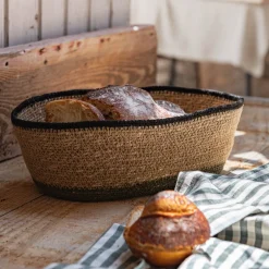 Vaisselle Petit Déjeuner*alinea Corbeille à pain en jonc de mer L30cm - Naturel