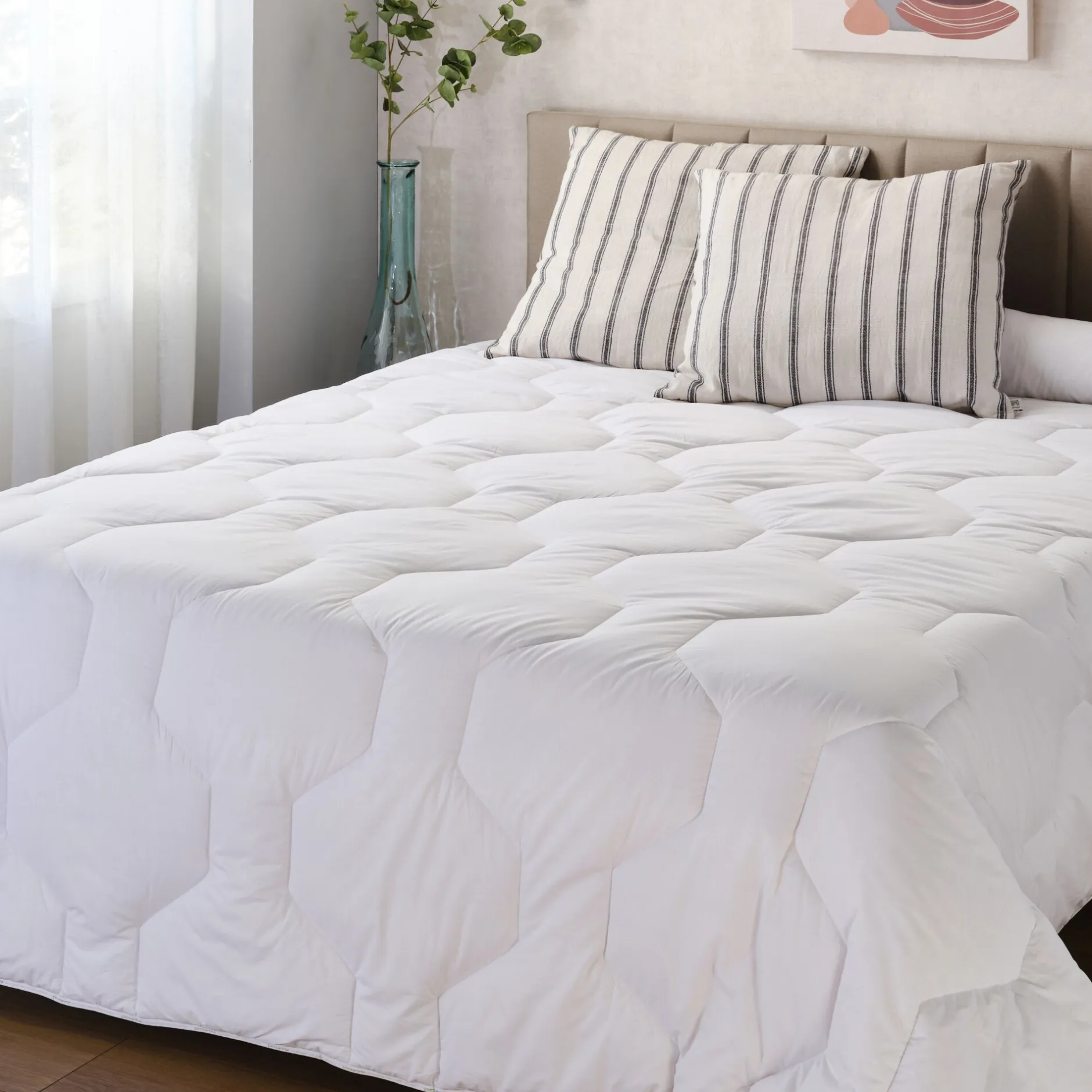 Couette*alinea Couette tempérée anti-acarien thermorégulatrice - 140x200cm Blanc