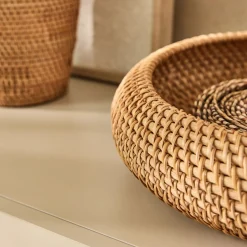 Décoration À Poser*alinea Coupe déco ronde en rotin D35cm - Naturel