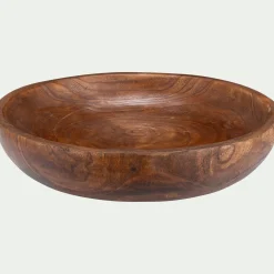 Décoration À Poser*alinea Coupe décorative en bois de paulownia D45cm - bois foncé Naturel