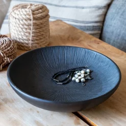 Décoration À Poser*alinea Coupe décorative en bois de manguier D29cm - Noir