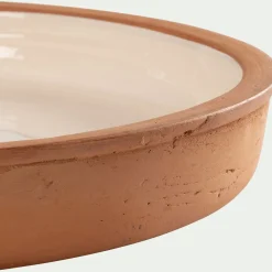 Décoration À Poser*alinea Coupe décorative en terre cuite émaillée D35cm - Blanc