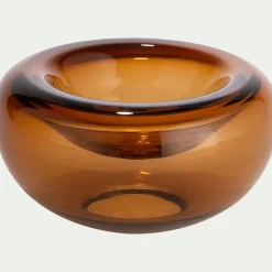 Décoration À Poser*alinea Coupe décorative en verre D15cm - brun rustrel Marron