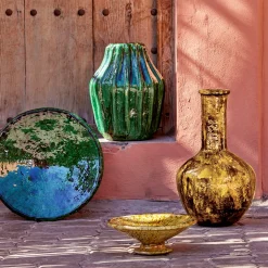 Décoration À Poser*alinea Coupe décorative sur pied en terre cuite D40cm - tamegroute Vert