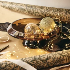 Décoration À Poser*alinea Coupe décorative sur pied en verre D26cm - brun rustrel Marron