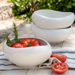 Plat De Service Et Saladier*alinea Coupe en porcelaine L23cm - Blanc