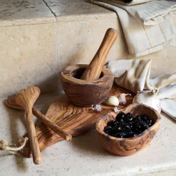 Vaisselle Petit Déjeuner|Coupelle*alinea Coupelle apéritive en bois d'olivier D14cm - naturel