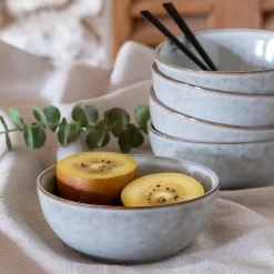 Vaisselle Petit Déjeuner|Coupelle*alinea Coupelle en grès avec liseré doré D11cm - Vert