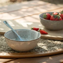 Vaisselle Petit Déjeuner|Coupelle*alinea Coupelle en grès avec liseré doré D11cm - Vert