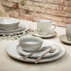 Vaisselle Petit Déjeuner|Coupelle*alinea Coupelle en grès avec liseré doré D11cm - Vert