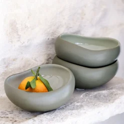 Vaisselle Petit Déjeuner|Coupelle*alinea Coupelle en grès D14cm - olivier Vert