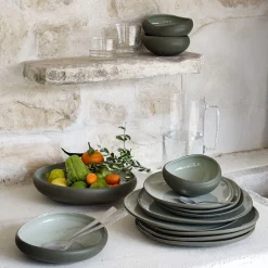 Vaisselle Petit Déjeuner|Coupelle*alinea Coupelle en grès D14cm - olivier Vert