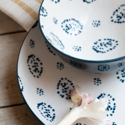 Vaisselle Petit Déjeuner|Coupelle*alinea Coupelle en porcelaine motif amande D11,7cm - bleu