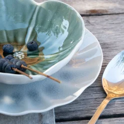 Vaisselle Petit Déjeuner|Coupelle*alinea Coupelle fleur en grès D16cm - olivier Vert