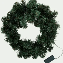 Couronne De Noël*alinea Couronne de Noël artificielle lumineuse D45cm - Vert